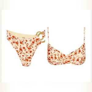 Floral Bikini Set with Gold Accents - Monday swimwear
